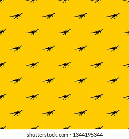 Gallimimus dinosaur pattern seamless vector repeat geometric yellow for any design
