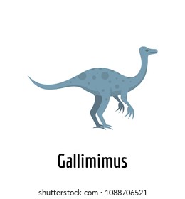 Gallimimus icon. Flat illustration of gallimimus vector icon for web.