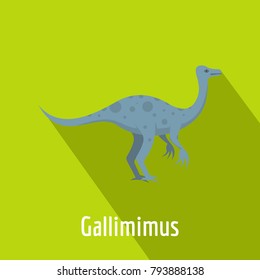 Gallimimus icon. Flat illustration of gallimimus vector icon for web.