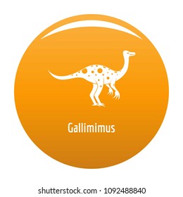 Gallimimus icon. Simple illustration of gallimimus vector icon for any design orange