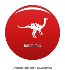 Gallimimus icon. Simple illustration of gallimimus vector icon for any design red