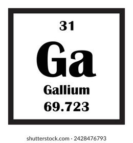 Gallium chemical element icon vector illustration design