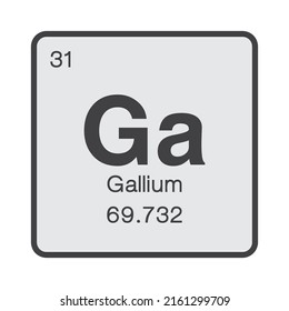 Gallium Element Periodic Table Stock Vector (Royalty Free) 2161299709 ...