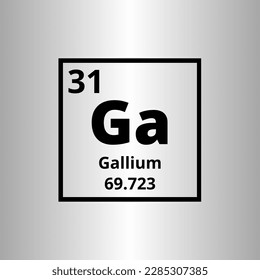 Gallium Ga periodic table of elements vector