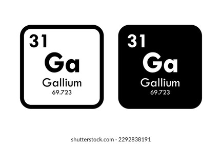 gallium icon set. vector template illustration  for web design