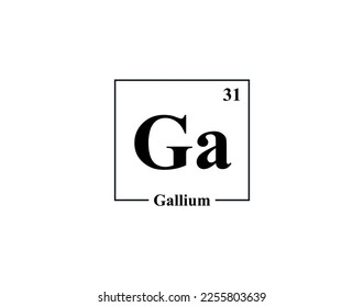 Gallium icon vector. 31 Ga Gallium
