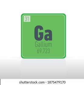 Gallium periodische Tabelle Einzelelement. 