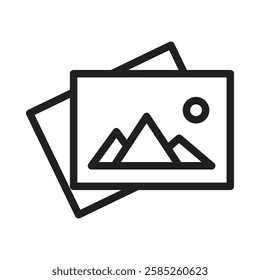 Galllery Icon Isolated flat vector in outline