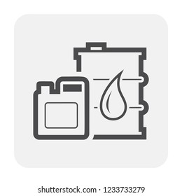 Gallon And Barrel Container Icon. Used As Container For Storage And Standard Size Of Measure Both Capacity Or Weight Of Liquid I.e. Water, Oil, Lubricant For Engine, Motor Or Car.  Vector Icon Design.