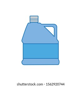 gallon bottle plastic fill icon blue vector illustration