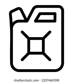 A gallon or can used for storage of different liquid things 