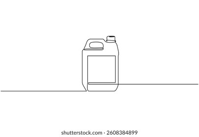 Gallon continuous one line drawing vector illustration, Gallon Of Milk Icon, Big Plastic Bottle ,Gallon continuous one line drawing vector illustration.