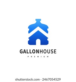 gallon house vector illustration for drink water refill agent logo design 4 