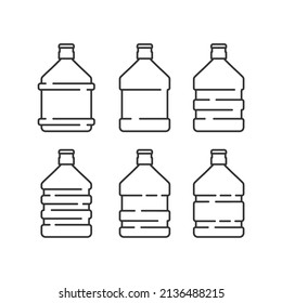 Gallon Icon Set Simple Vector Design