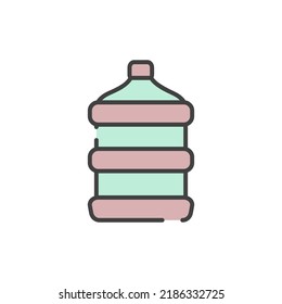 gallon icon vector illustration logo template for many purpose. Isolated on white background. full color cartoon