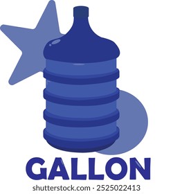 gallon illustration design for drinking containers