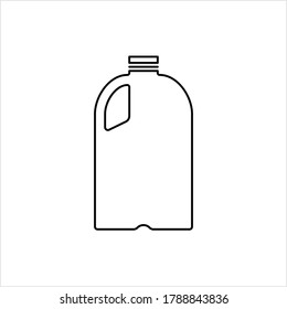 Gallon Of Milk Icon, Big Plastic Bottle, Milk Container Vector Art Illustration