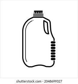 Gallon Of Milk Icon, Big Plastic Bottle Vector Art Illustration