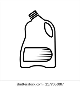 Gallon Of Milk Icon, Big Plastic Bottle, Milk Container Vector Art Illustration