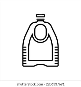 Gallon Of Milk Icon, Big Plastic Bottle, Milk Container, Milk Jug Vector Art Illustration