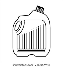 Gallon Of Milk Icon, Big Plastic Bottle Vector Art Illustration