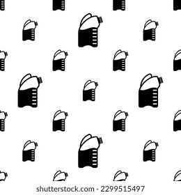 Gallon Of Milk Icon Seamless Pattern, Big Plastic Bottle, Milk Container Vector Art Illustration