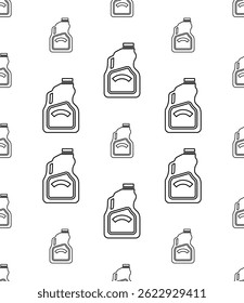 Gallon Of Milk Icon Seamless Pattern, Big Plastic Bottle, Milk Container Vector Art Illustration