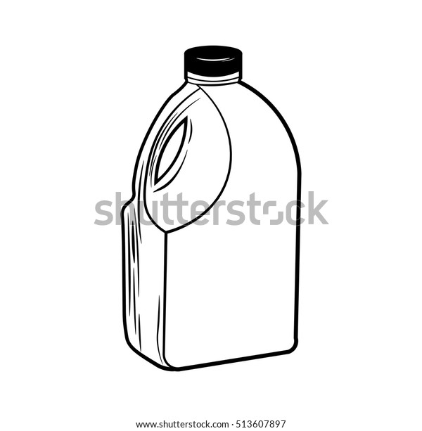 Gallon Milk Isolated On White Background Stock Vector (Royalty Free