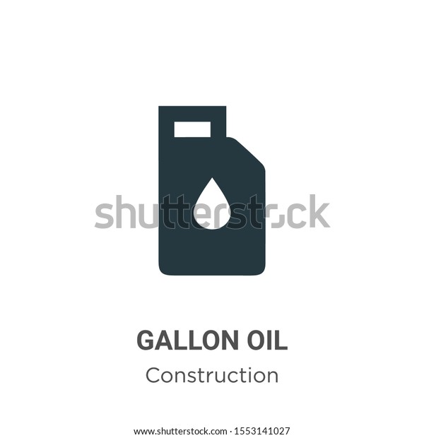 Gallon oil vector icon on white background.\
Flat vector gallon oil icon symbol sign from modern tools\
collection for mobile concept and web apps\
design.