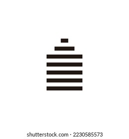 Gallon, square line geometric symbol simple logo vector