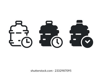 Gallon time, expired icon. Illustration vector