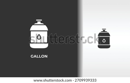 Gallon Vector, Icon Or Logo Sign Isolated Symbol Illustration