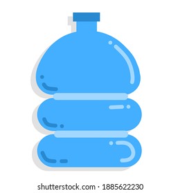 gallon, vector illustration of a gallon of water in blue color, flat minimalist modern design vector eps