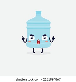 gallon water bottle character. cute character