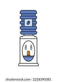 GALLON WATER DISPENSER MINERAL LINE VECTOR