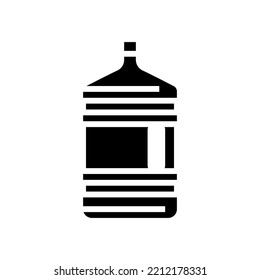 Gallon Wasser-Glyphe Symbol Vektorgrafik. Gallonenwasserschild. isoliertes Kontursymbol