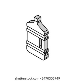 Gallon Wasser Isometrische Ikone Vektorgrafik. Gallon Wasser Zeichen. Isolierte Symboldarstellung