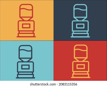 Gallon Water Logo Template, Simple Flat Icon of gallon,water,plastic