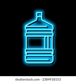 gallon water neon light sign vector. gallon water illustration