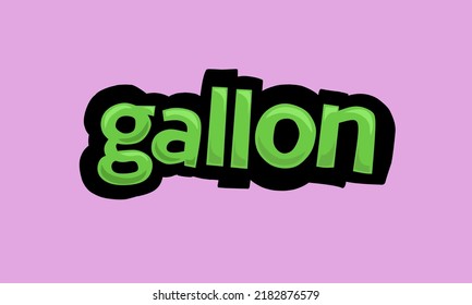 GALLON writing vector design on pink background