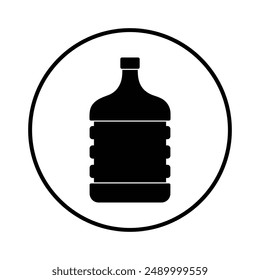 Gallons of mineral water icon collection. Big drink gallons, water drum symbol. Vector Illustration.