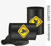 gallons of oil isolated on white background