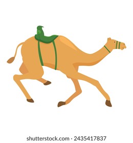 Galloping camel icon cartoon vector. Run sport tradition. Festival in middle east