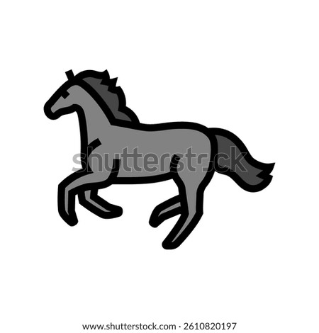 galloping horse breeding color icon vector. galloping horse breeding sign. isolated symbol illustration