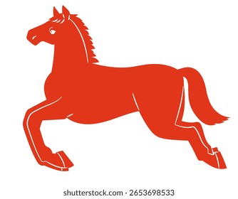 Galloping Horse Silhouette Vector Illustration
