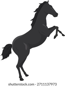 Un caballo galopando. Ilustración vectorial.