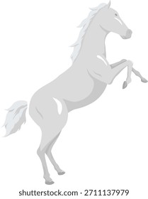 Un caballo galopando. Ilustración vectorial.