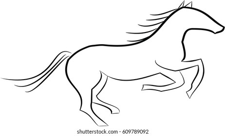 Logo Cantering Horse Stock Vector (Royalty Free) 1172754202