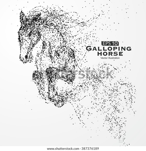 Galloping Horseparticlesvector Illustration Stock Vector (Royalty Free ...