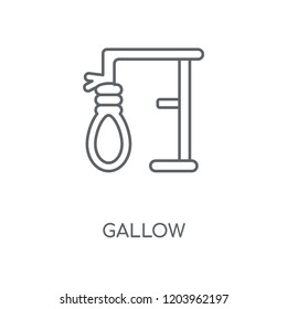 Gallow linear icon. Gallow concept stroke symbol design. Thin graphic elements vector illustration, outline pattern on a white background, eps 10.